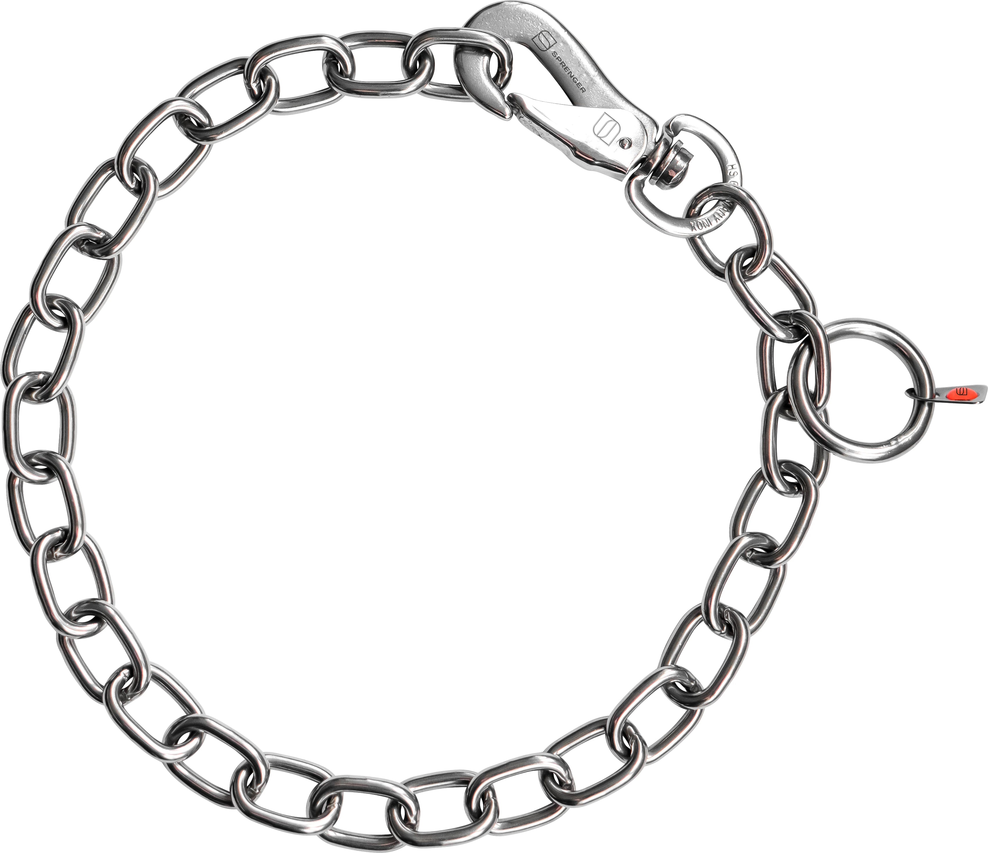 Edelstahl Kettenhalsband mit Haken