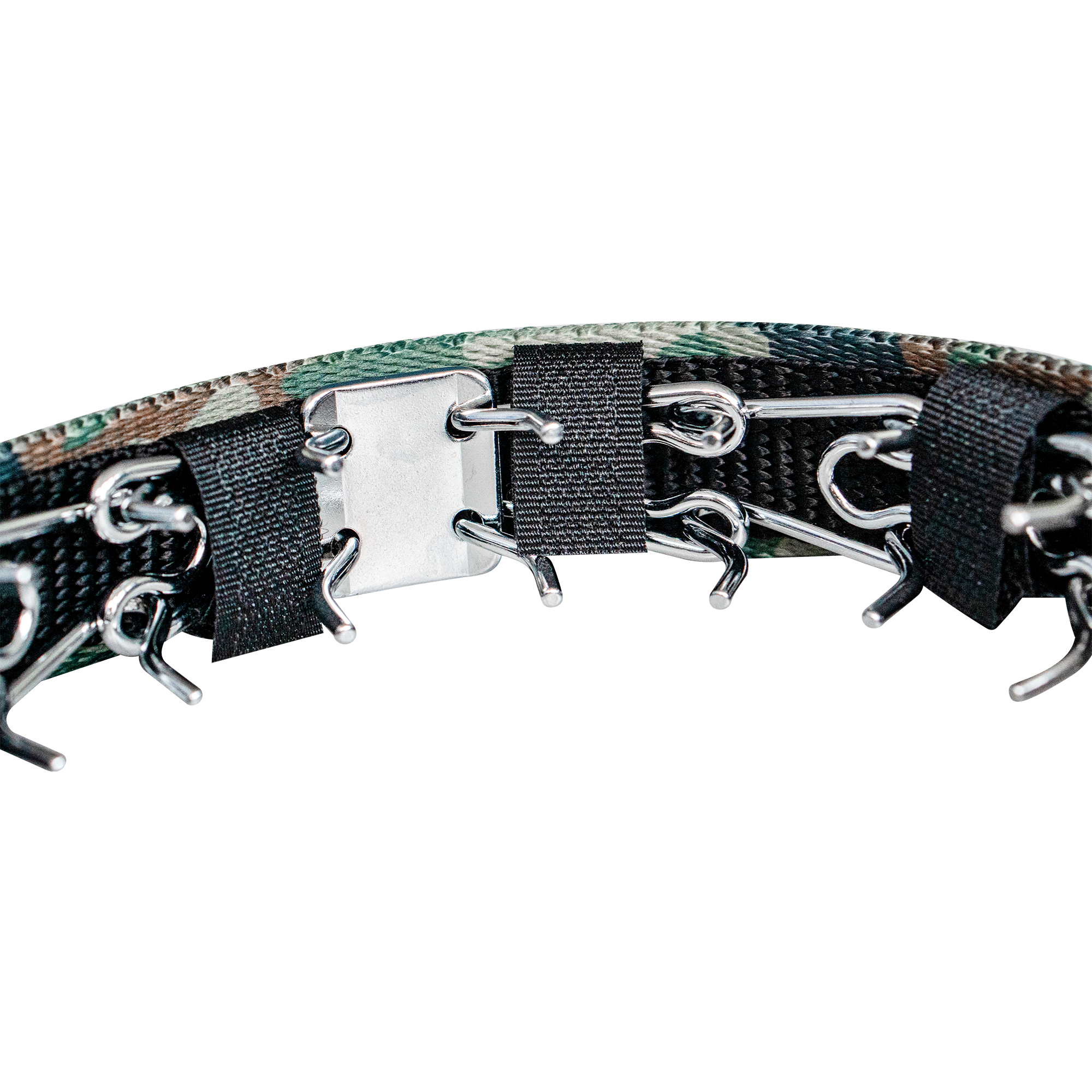 Innenasicht Edelstahl Dressurhalskette in Camouflage Verkleidung