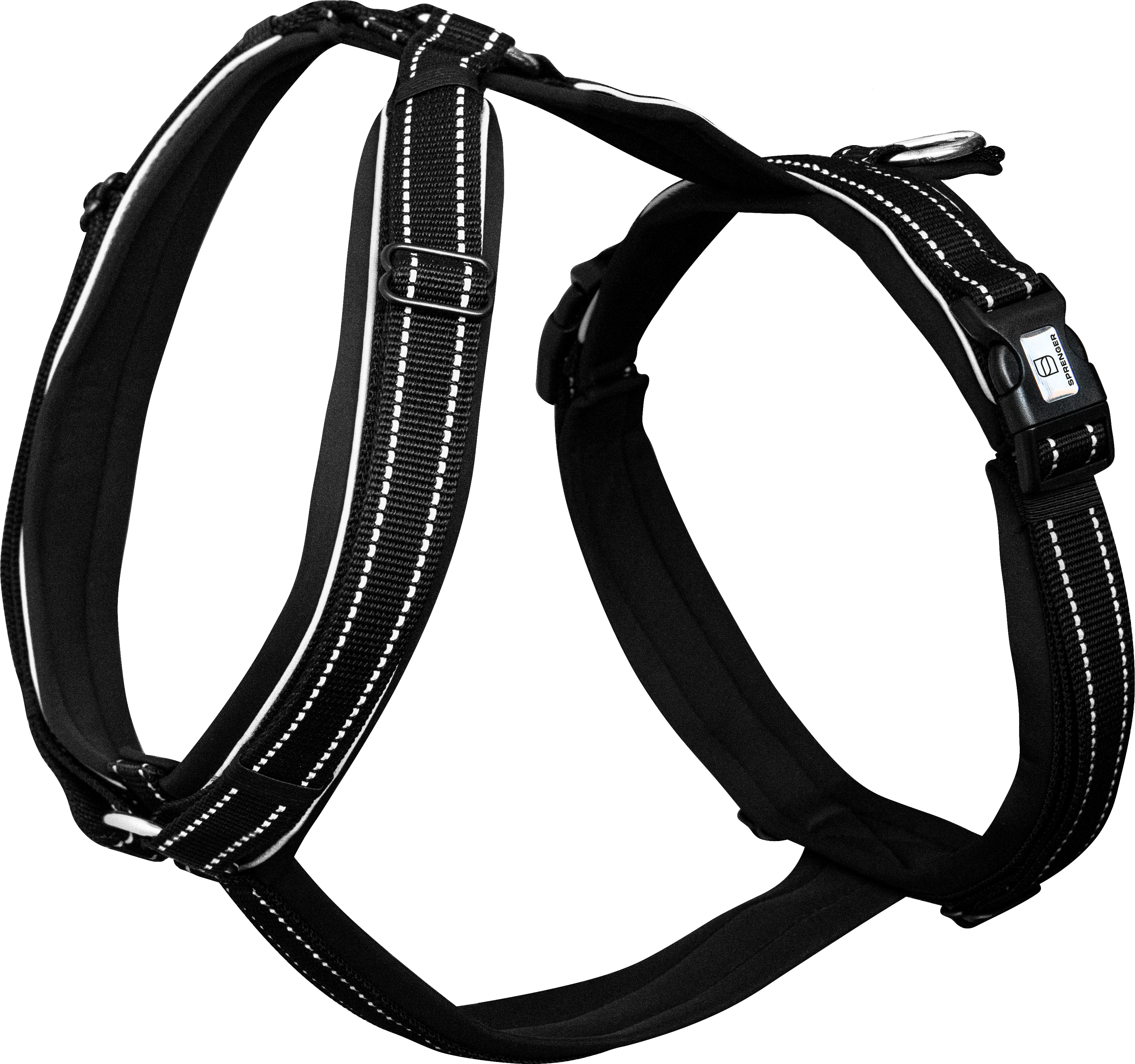 schwarzes Hundegeschirr Y-Geschirr