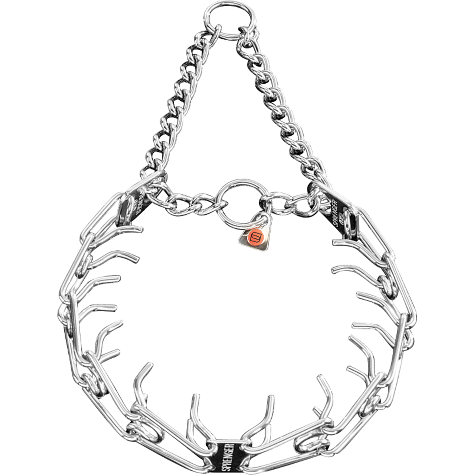 ULTRA-PLUS Training Collar with Center-Plate and Assembly Chain - Stainless steel