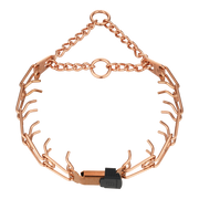 ULTRA-PLUS Collar de pinchos con placa central, ClickLock y cadena de semi-ahogo - CUROGAN