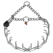 ULTRA-PLUS Dressurhalskette mit Centerplatte, Durchzugskette und ClicLock - Edelstahl rostfrei