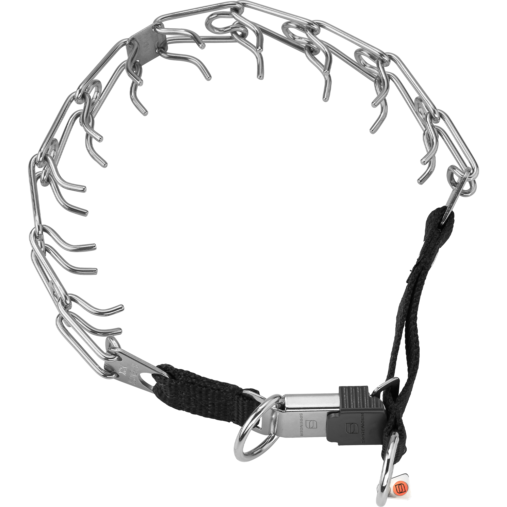 ULTRA-PLUS Collier de dressage avec plaque centrale et ClicLock - Acier inoxydable