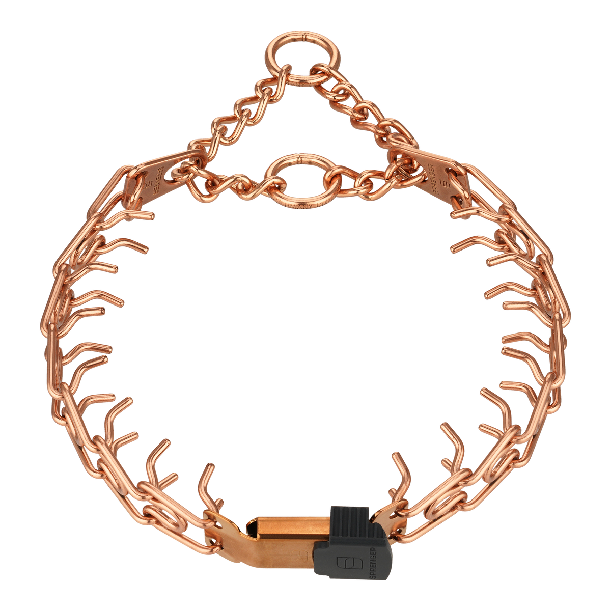 ULTRA-PLUS Dressurhalskette mit Centerplatte, Durchzugskette und ClicLock - CUROGAN, 3 mm