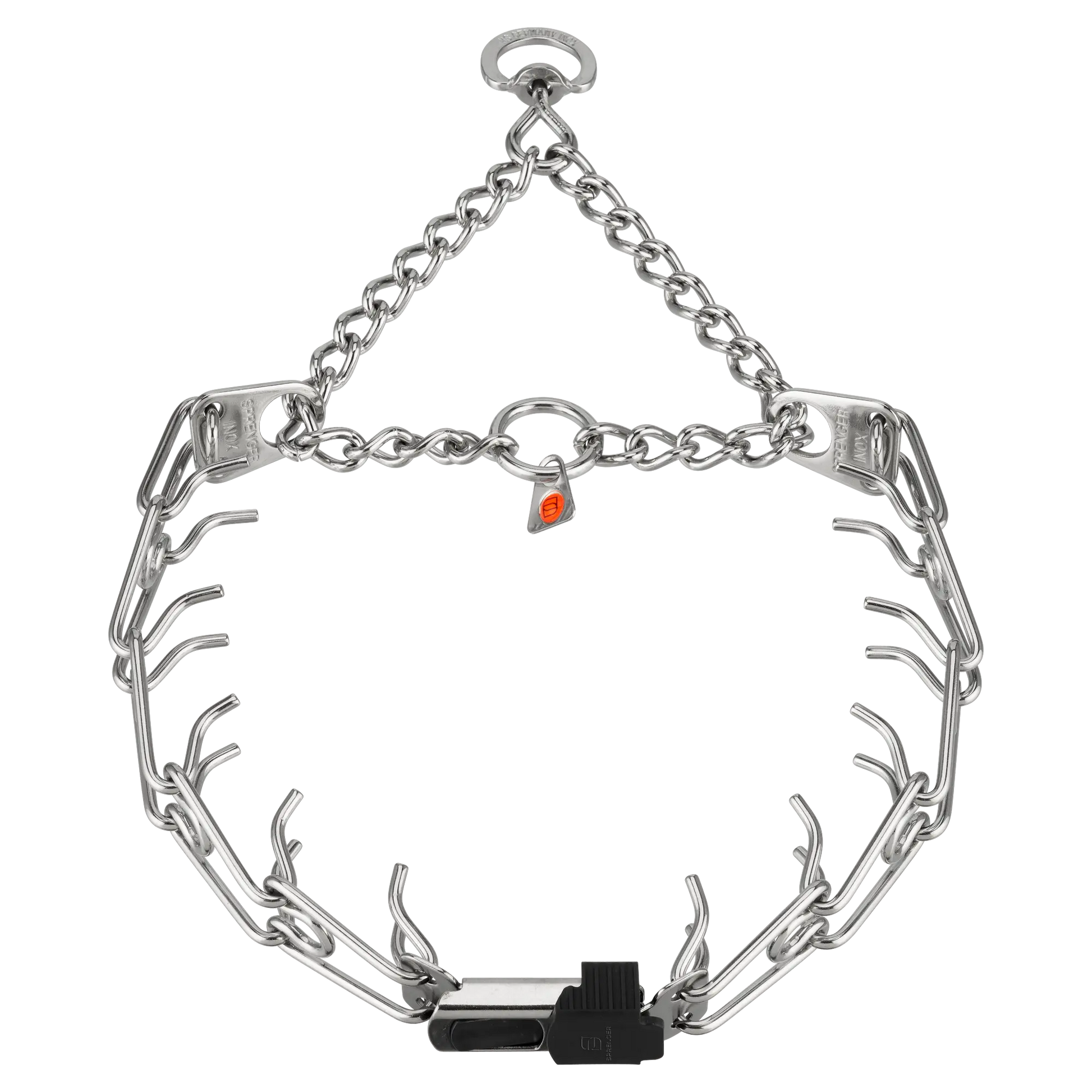 ULTRA-PLUS Dressurhalskette mit Durchzugskette und ClicLock - Edelstahl Rostfrei