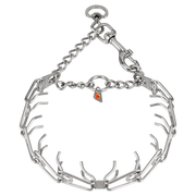 ULTRA-PLUS Dressurhalskette mit Centerplatte und Durchzugskette - Edelstahl rostfrei