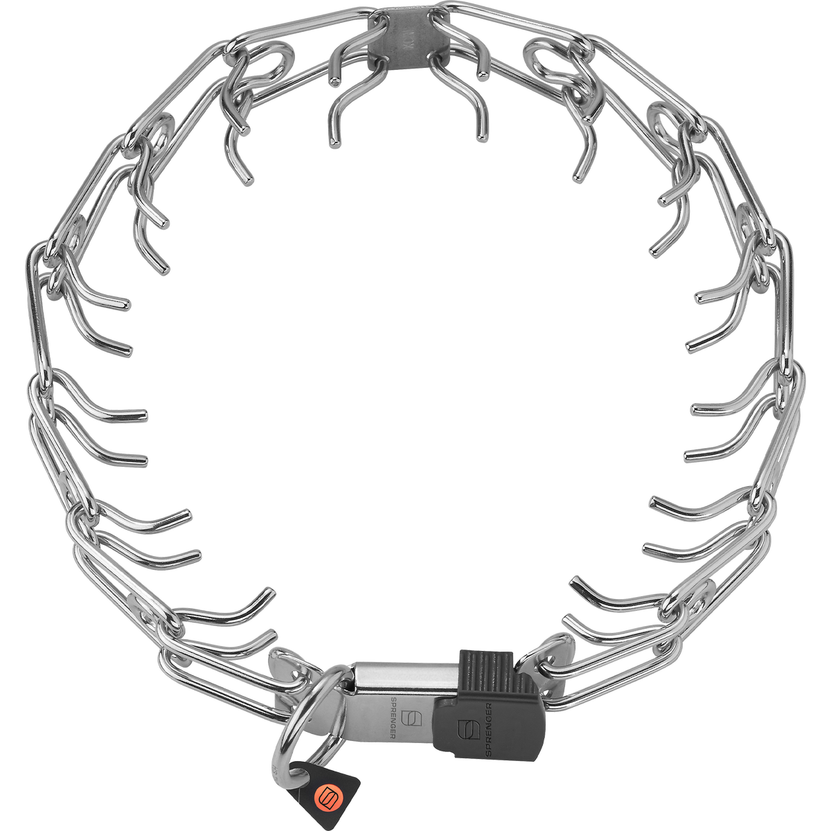 ULTRA-PLUS Dressurhalskette mit Centerplatte und ClicLock - Edelstahl Rostfrei