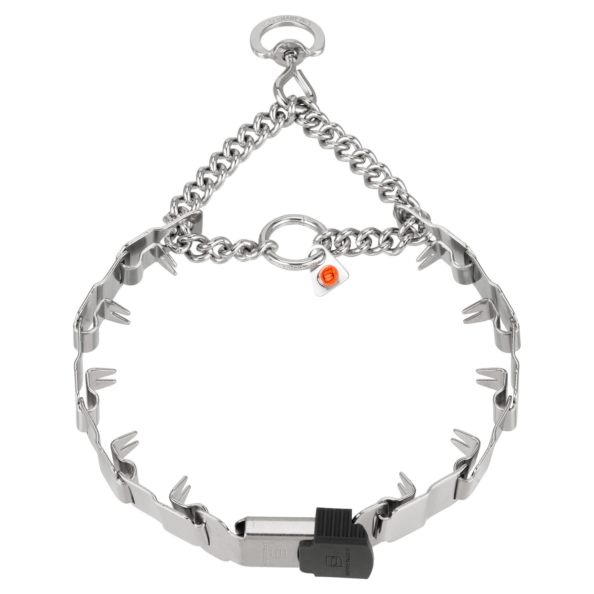 NeckTech Sport con cadena de semi-ahogo y ClicLock - Acero inoxidable