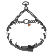 NeckTech Fun mit Durchzugskette und ClicLock - Edelstahl Rostfrei schwarz matt
