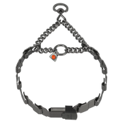 NeckTech Fun mit Durchzugskette und ClicLock - Edelstahl Rostfrei schwarz matt