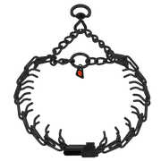 Ultra Plus Dressurhalskette mit Zugbegrenzung und ClicLock Edelstahl schwarz