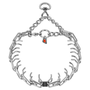 ULTRA-PLUS Dressurhalskette mit Centerplatte und Durchzugskette - Edelstahl rostfrei