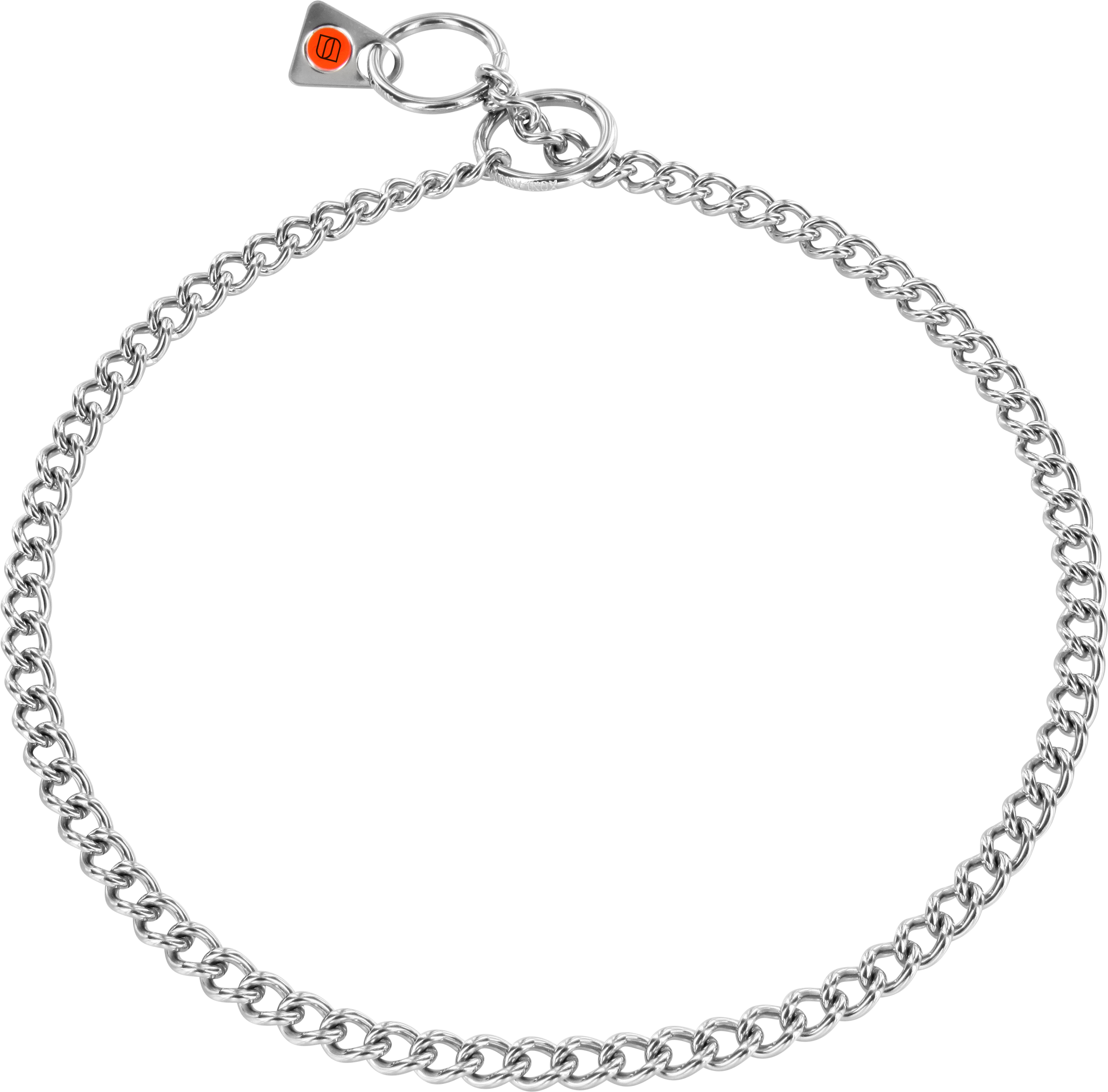 Collar, round links - Stainless steel, 2 mm