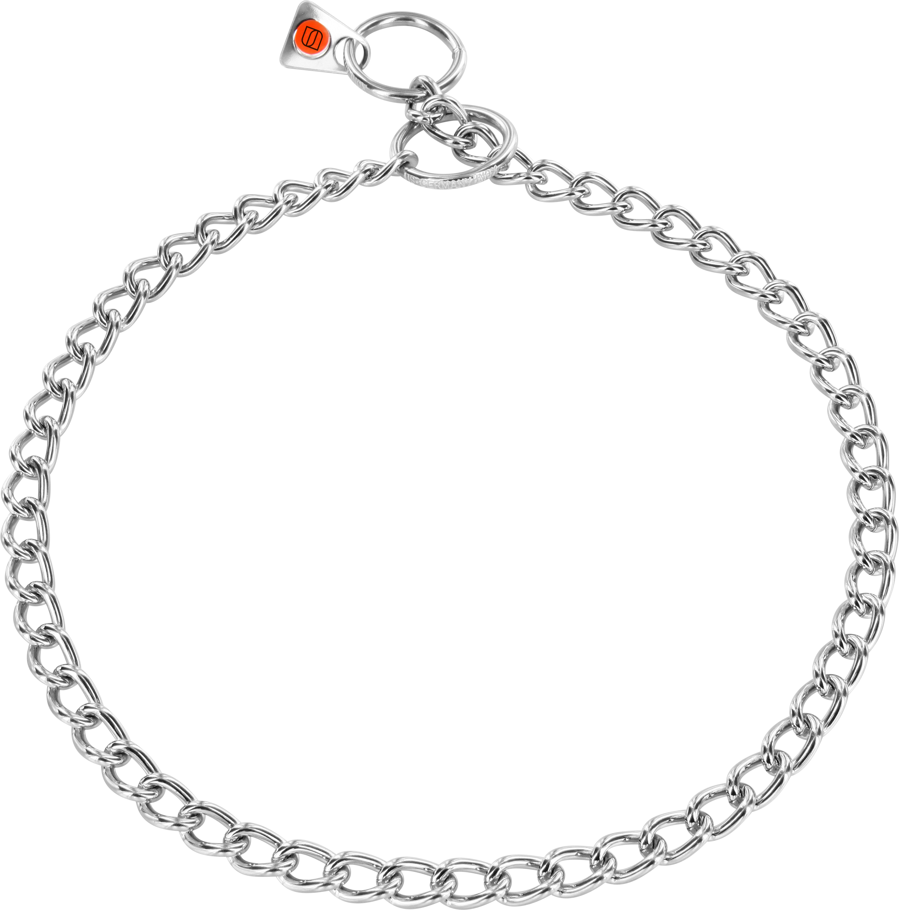 Collar, round links - Stainess steel, 2.5 mm