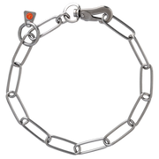 Edelstahl Kettenhalsband langgliedrig mit Haken