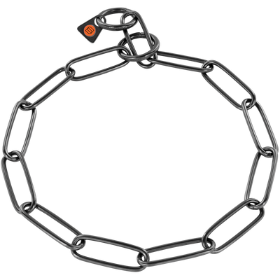 Halskette, langgliedrig - Edelstahl rostfrei schwarz, 3 mm