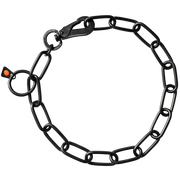 Kettenhalsband mit Haken Edelstahl schwarz