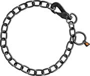 Kettenhalsband mit Haken Edelstahl schwarz