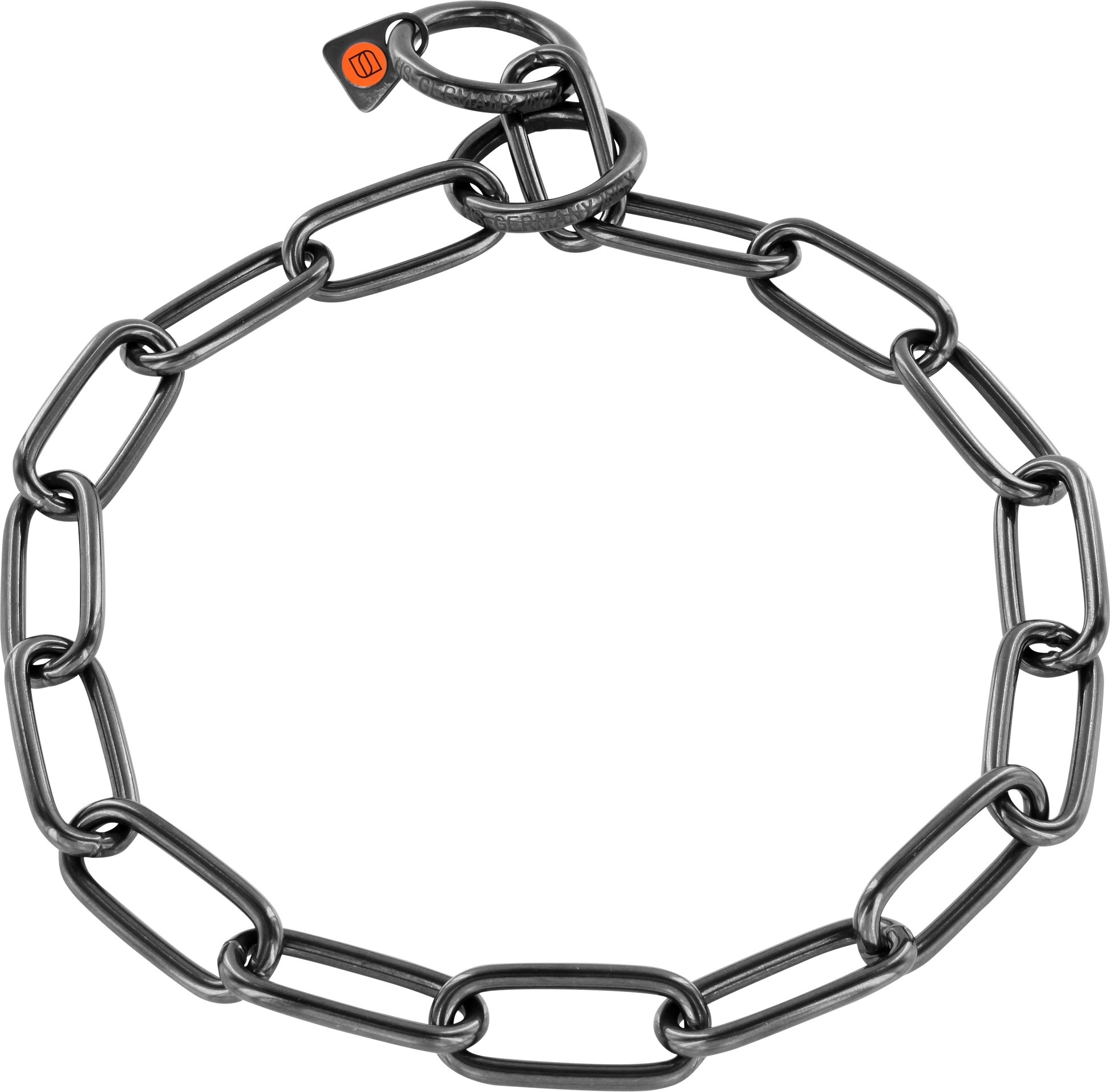 Ketenhalsband Edelstahl rostfrei schwarz
