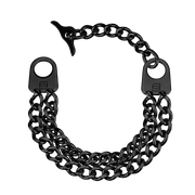 Armband 2-reihig Edelstahl schwarz mit Diamond Like Carbon Oberfläche