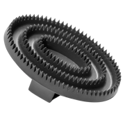 Striegel, oval aus Gummi, schwarz
