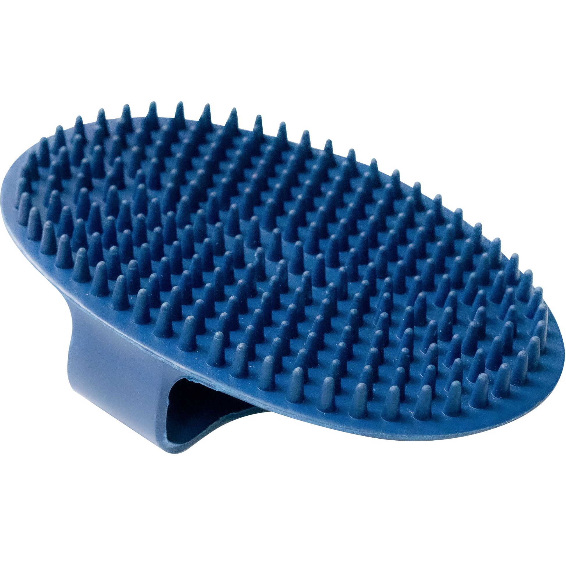 Striegel, oval aus Gummi, blau