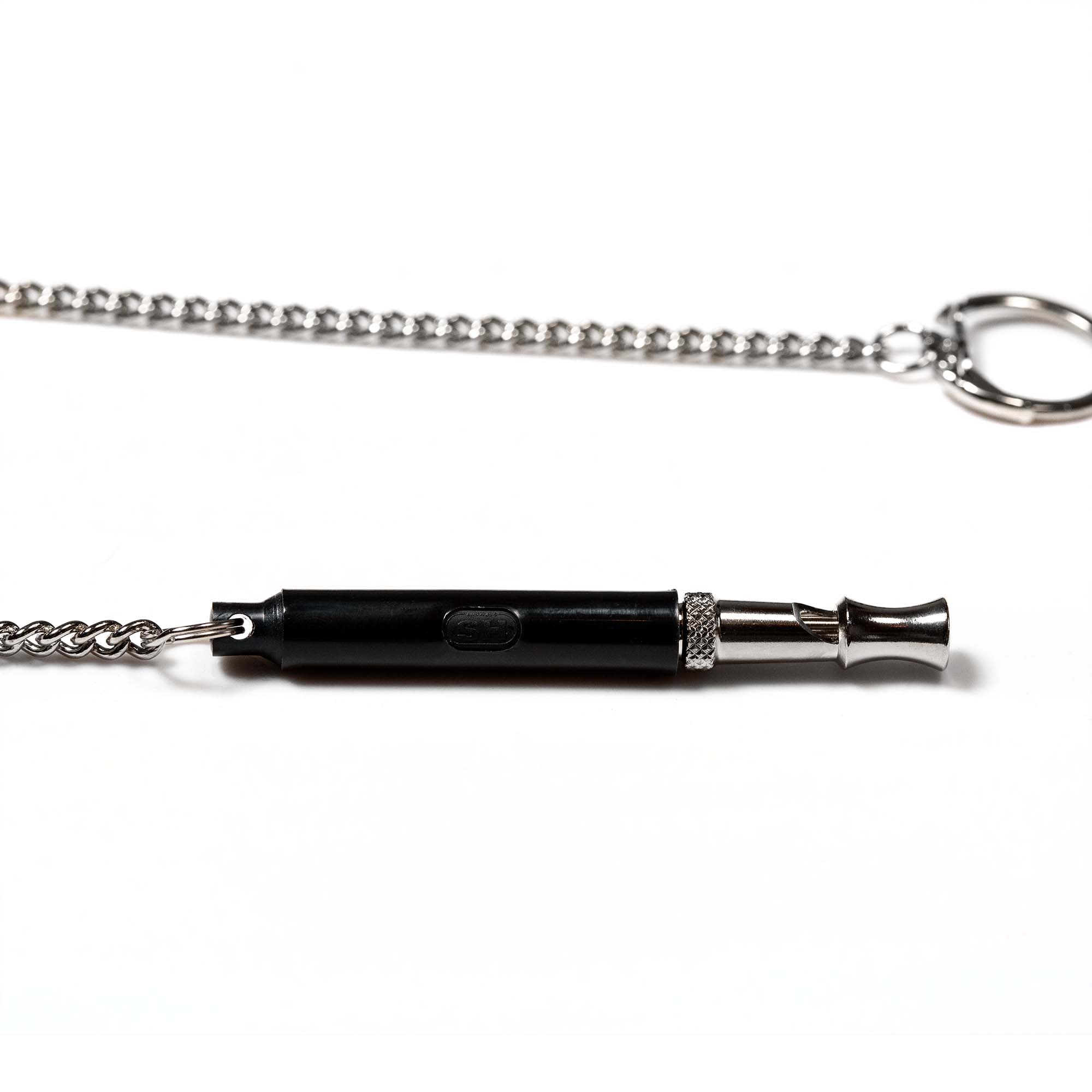 Soundless Training Whistle with plastic cover, sleeve & chain