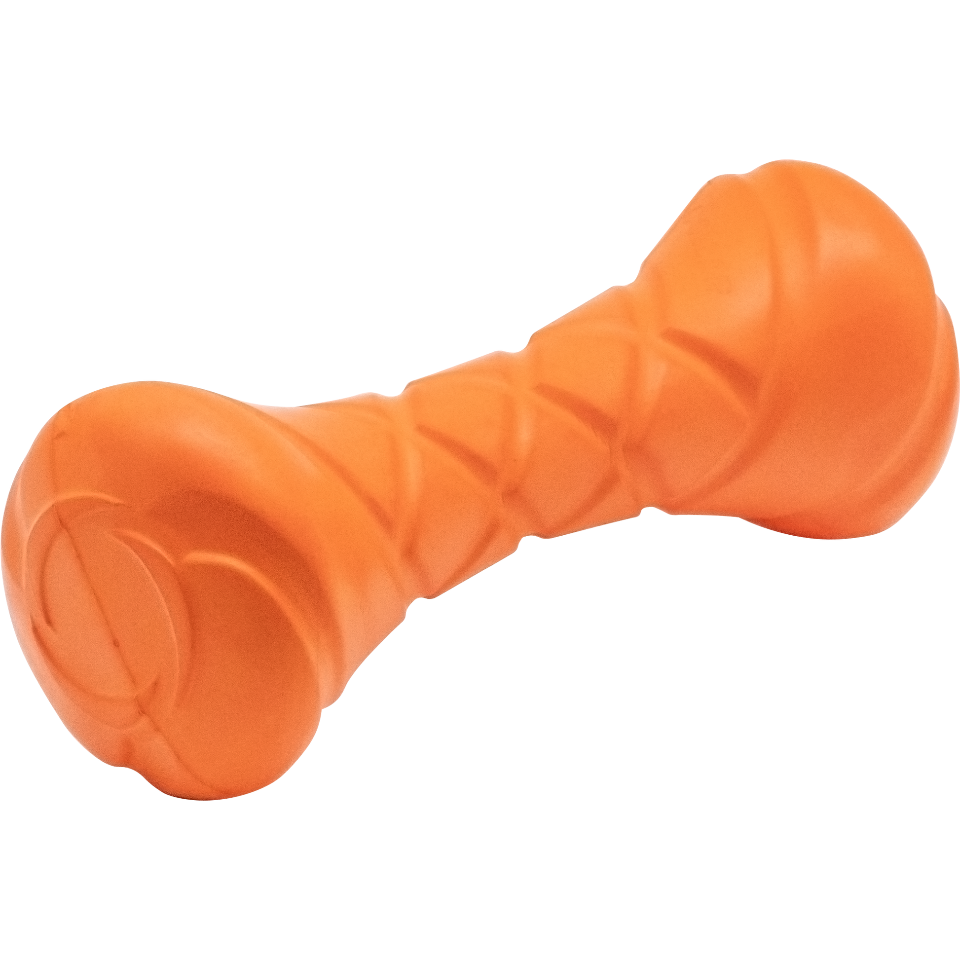 orangene Apportierhantel Hundespielzeug