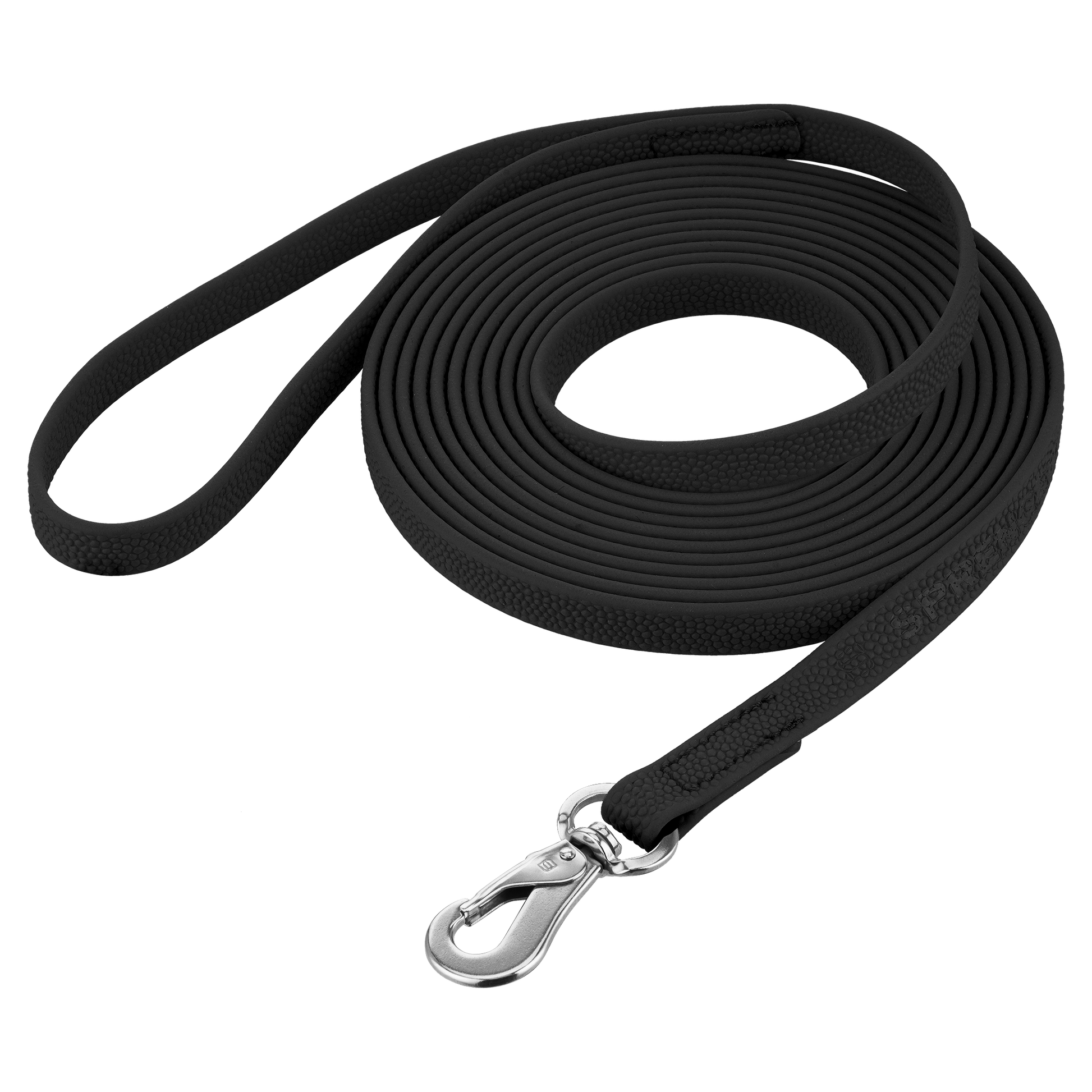 BioThane Footballgrip Schleppleine mit Handschlaufe, 5 Meter, schwarz