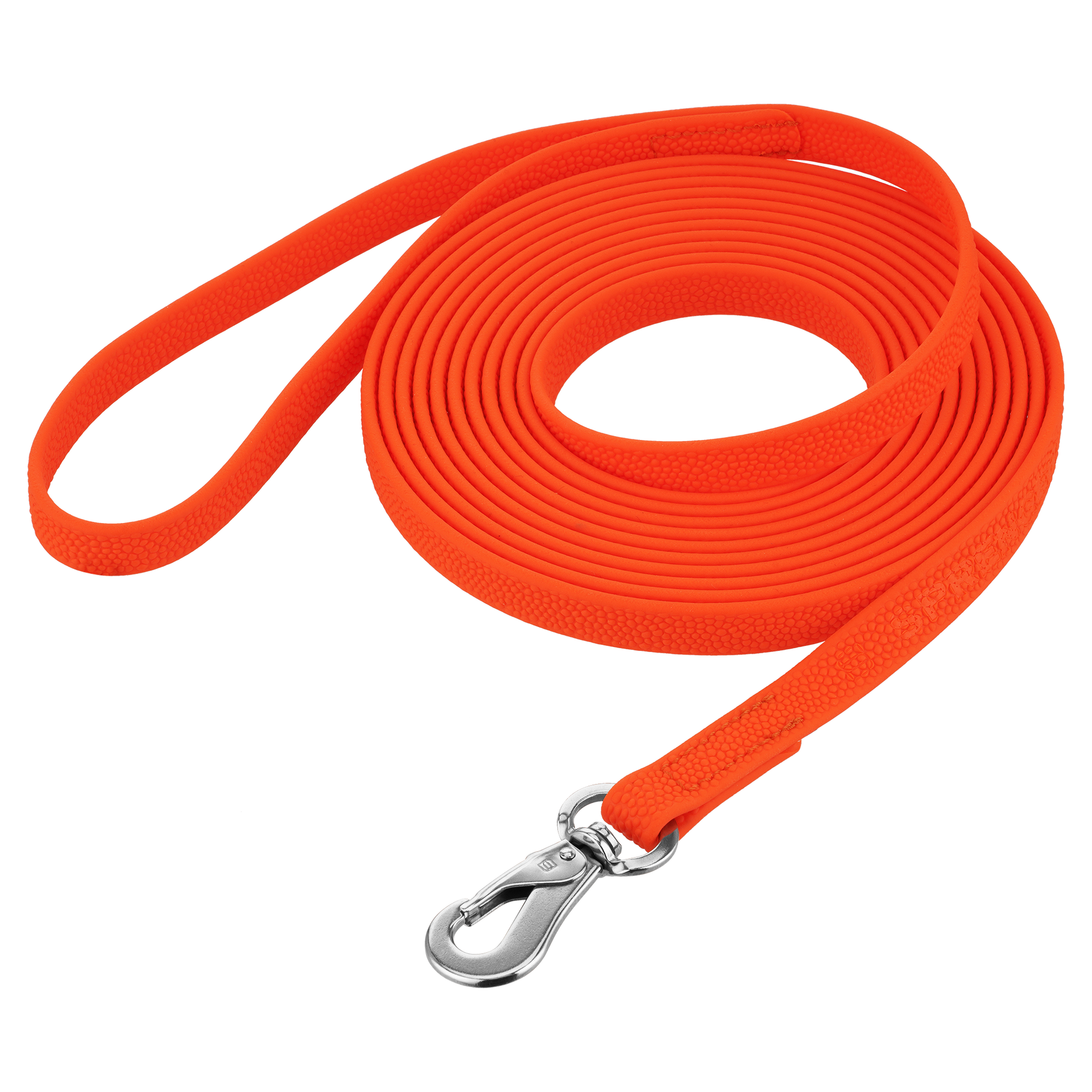 BioThane Footballgrip Schleppleine mit Handschlaufe, 5 Meter, orange