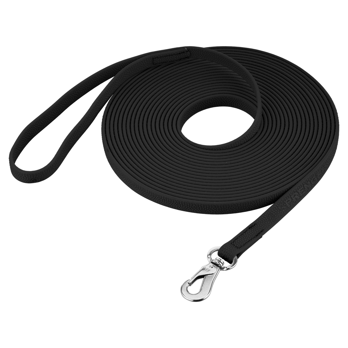 BioThane Footballgrip Schleppleine mit Handschlaufe, 10 Meter, schwarz