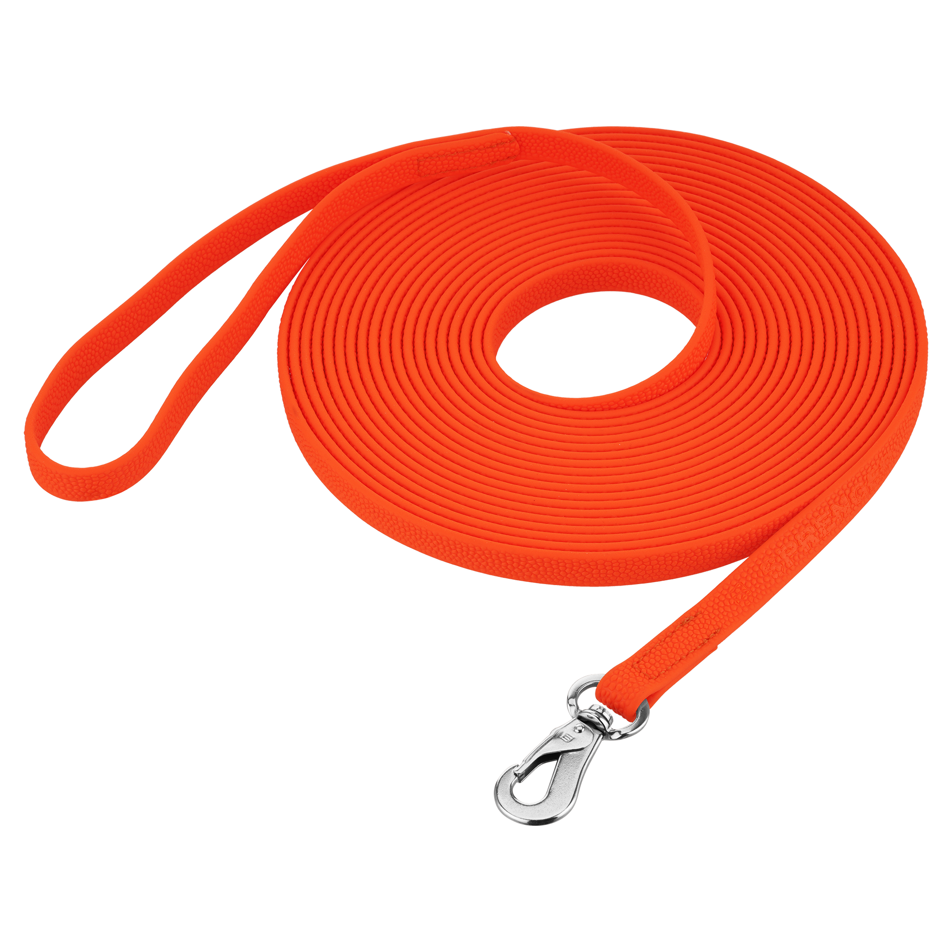 BioThane Footballgrip Schleppleine mit Handschlaufe, 10 Meter, orange