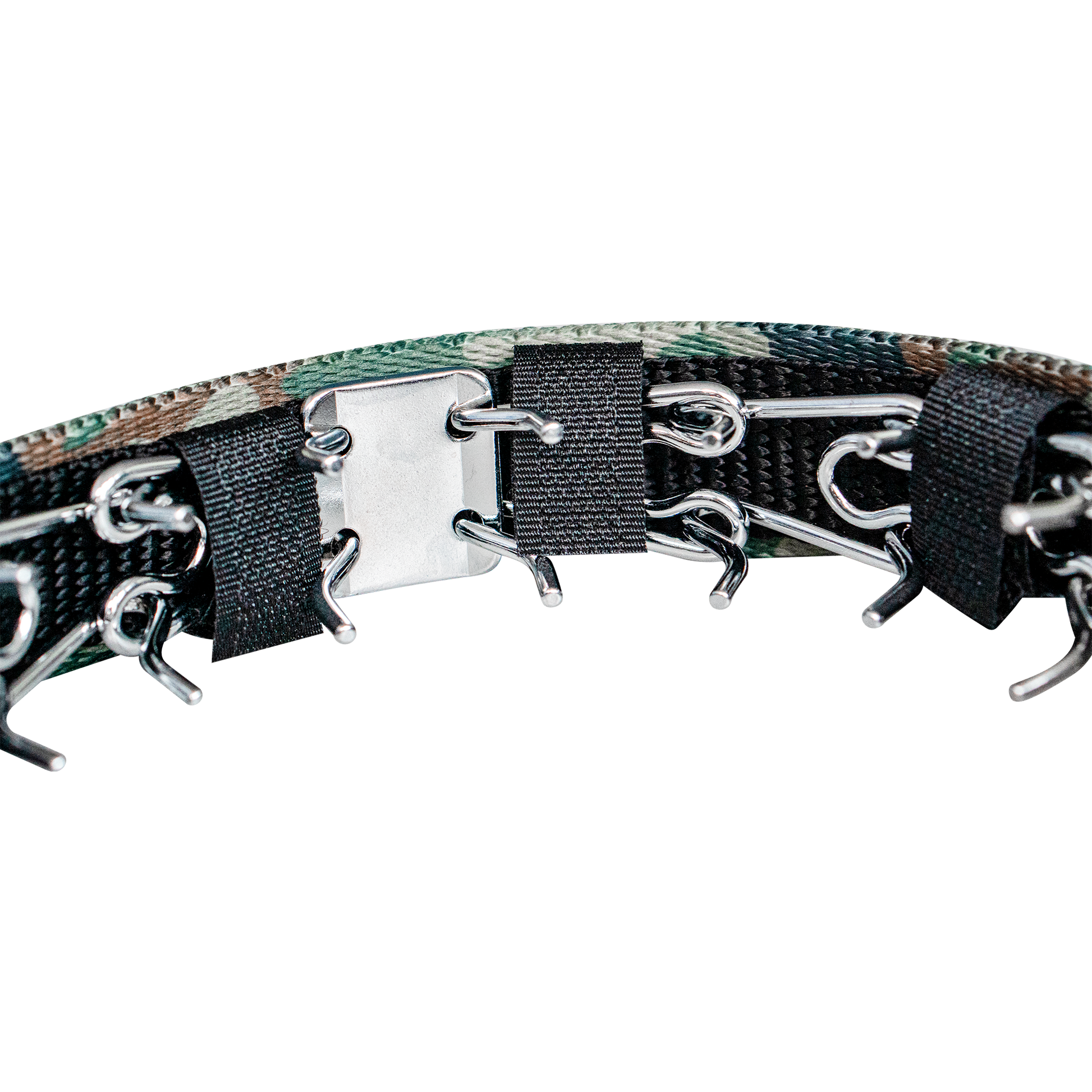Innenasicht Edelstahl Dressurhalskette in Camouflage Verkleidung