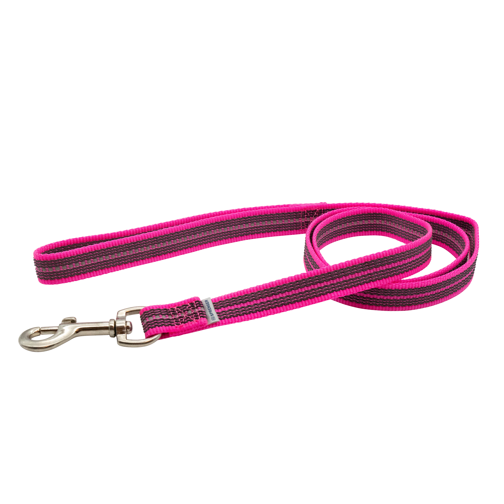 pinke gummierte Hundeleine mit Handschlaufe