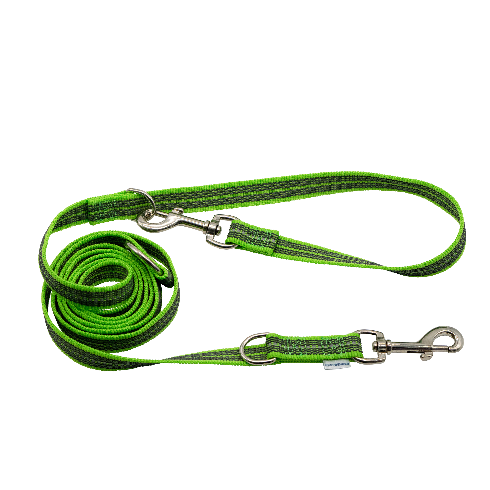 Rubberized leash - 3-times adjustable