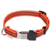 Verstellbares Hundehalsband - reflektierend orange